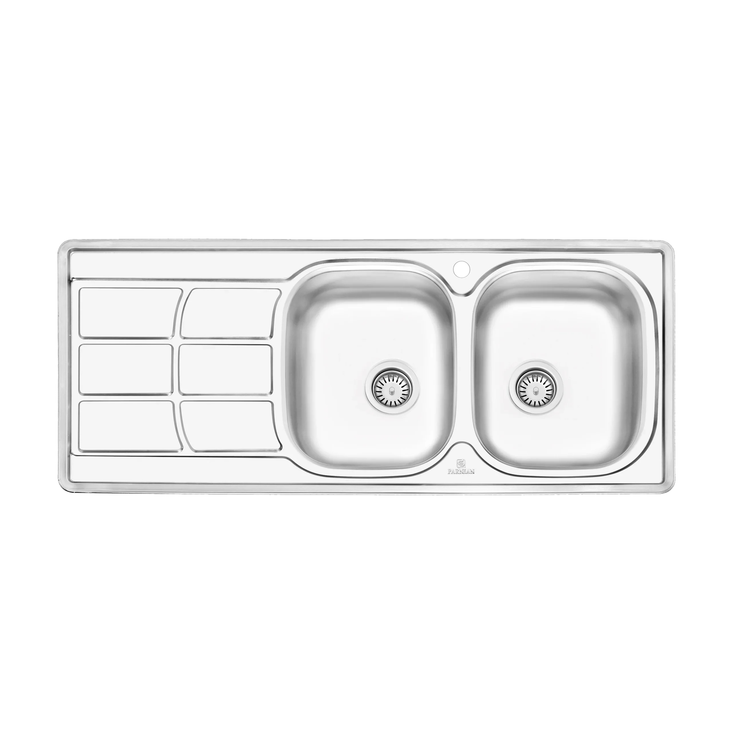 سینک ظرفشویی تو کار نیمه فانتزی راست مدل PS-2209 پرنیان PARNIAN STEEL